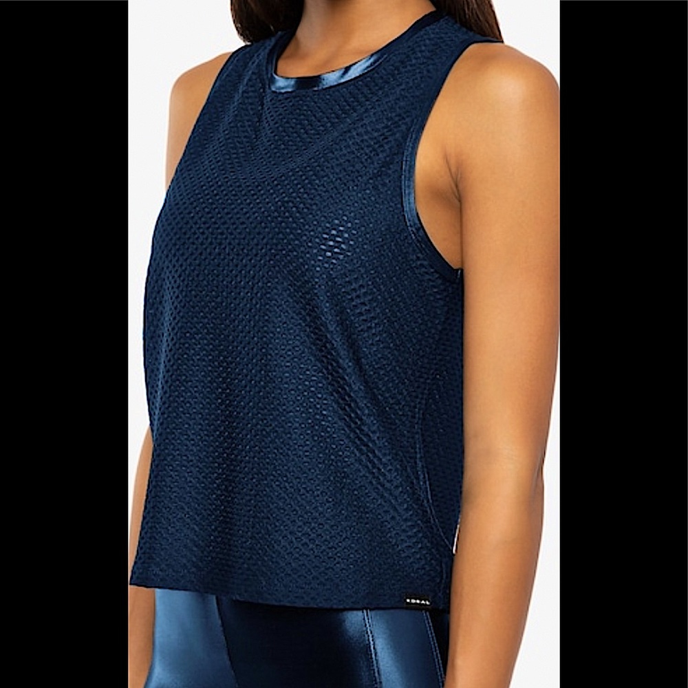 Koral Muscle Netz Navy Tank Top